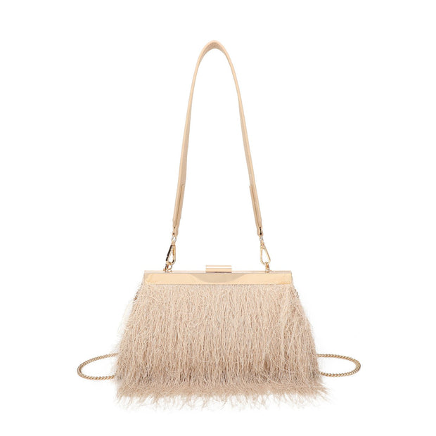 Sac à main avec fourrure