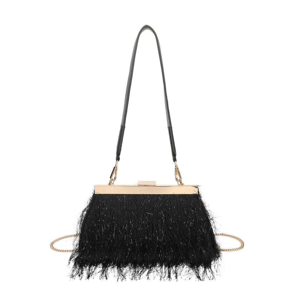 Sac à main avec fourrure