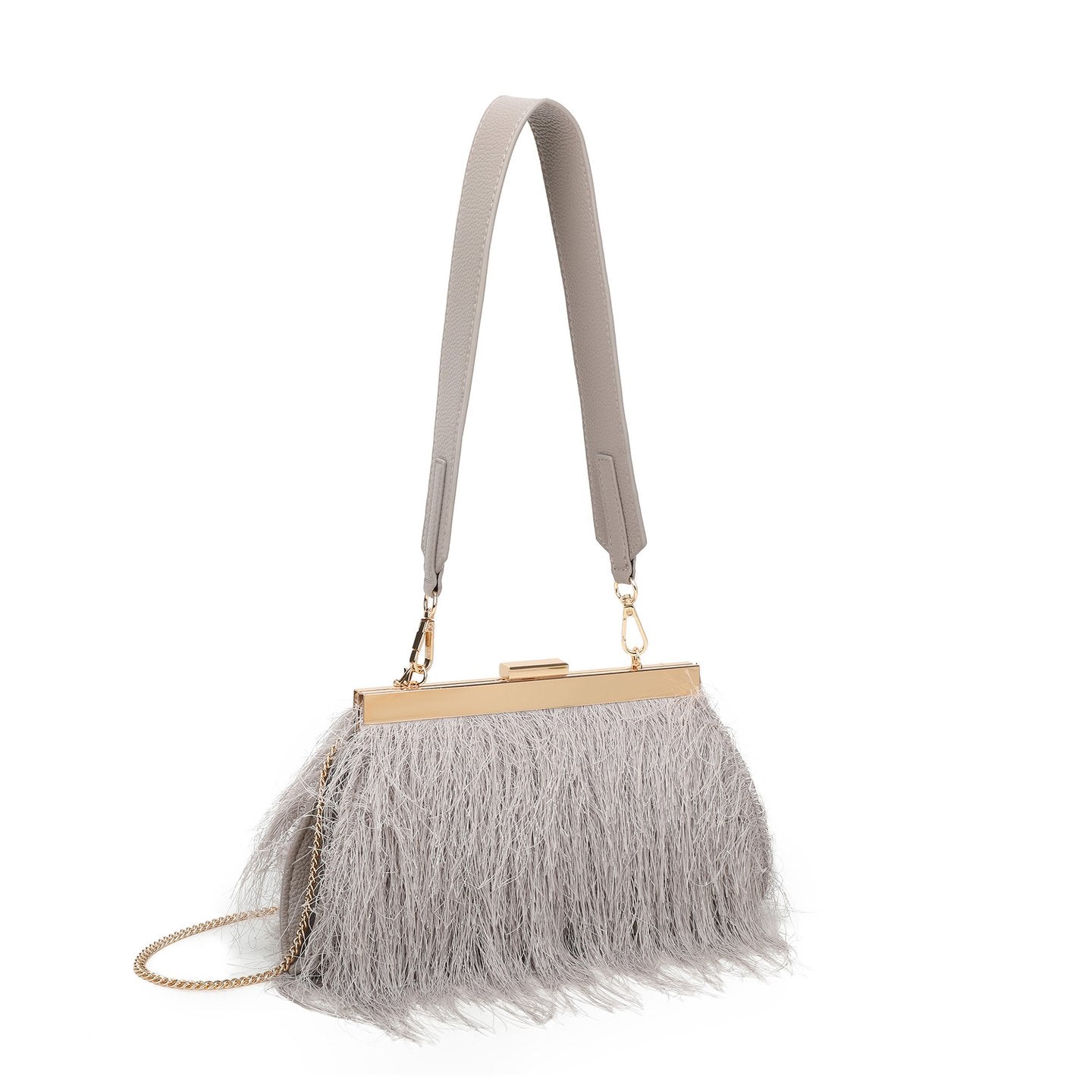 Sac à main avec fourrure