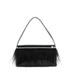 Sac à main en vernis et plumes