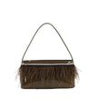 Sac à main en vernis et plumes