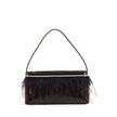 Sac à main en vernis et plumes
