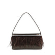 Sac à main en vernis et plumes