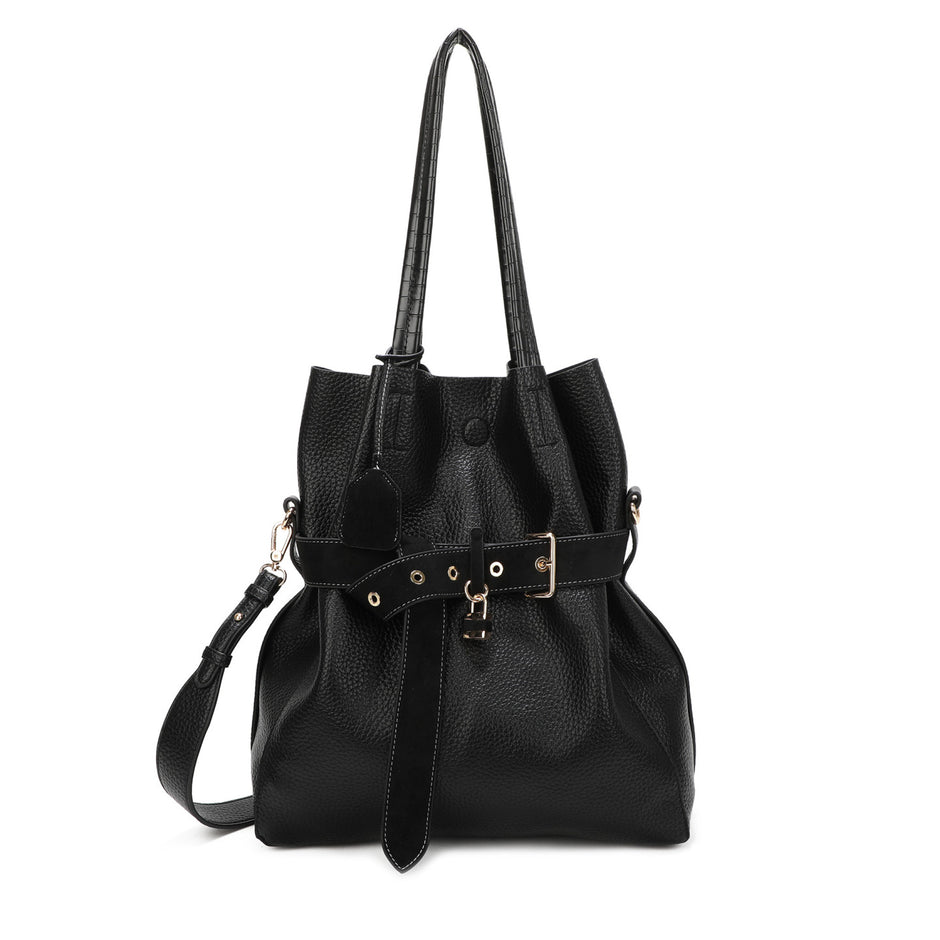 Sac à main Shopper avec boucle noire