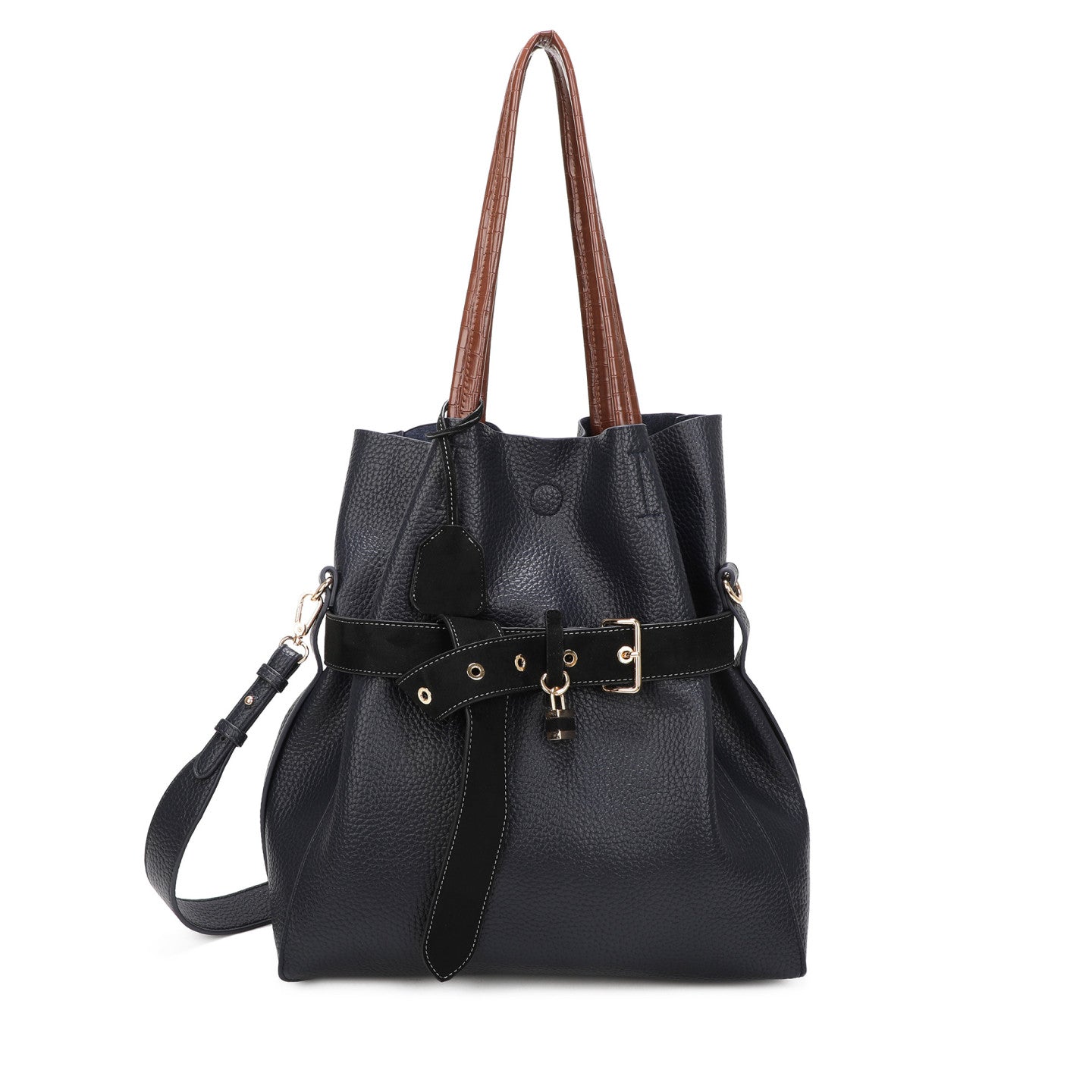 Sac à main Shopper avec boucle noire