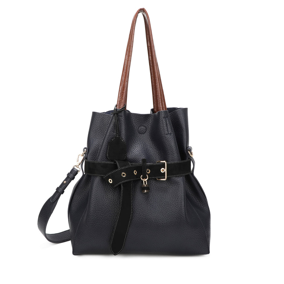 Sac à main Shopper avec boucle noire