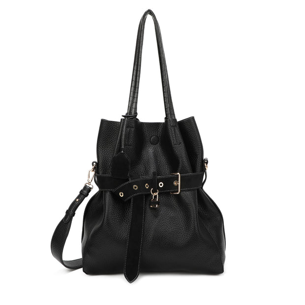 Sac à main Shopper avec boucle noire