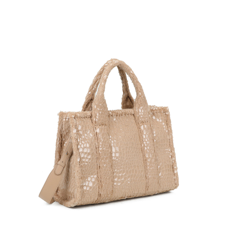 Sac à main Shopper avec fourrure