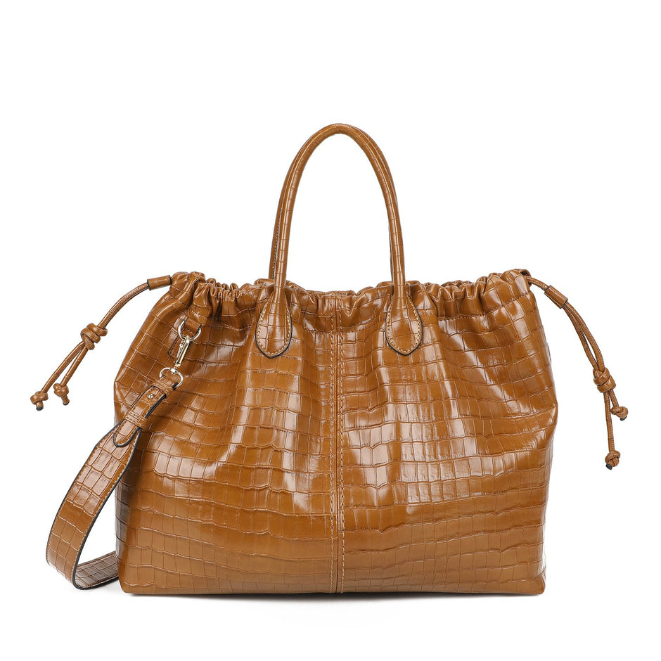 Sac à main Shopper avec texture croco