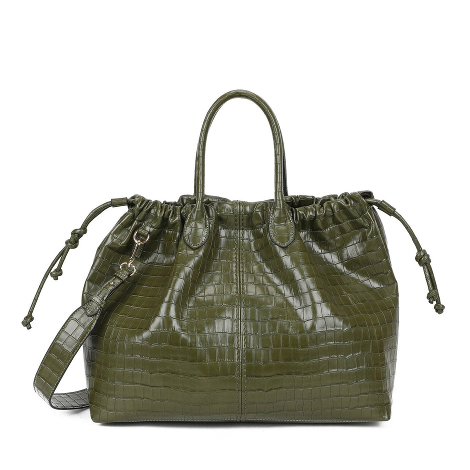 Sac à main Shopper avec texture croco