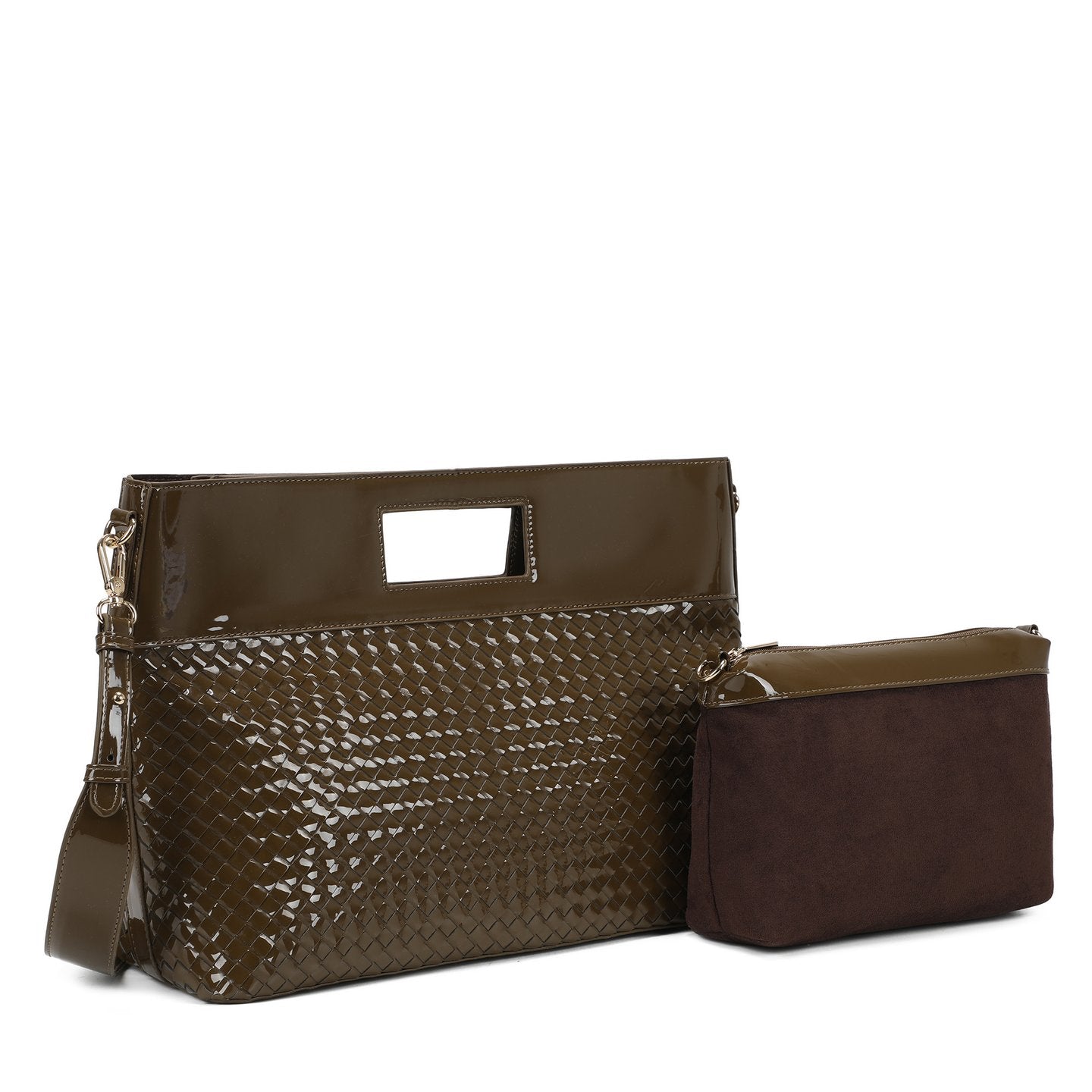 Sac à main Shopper en vernis avec détails