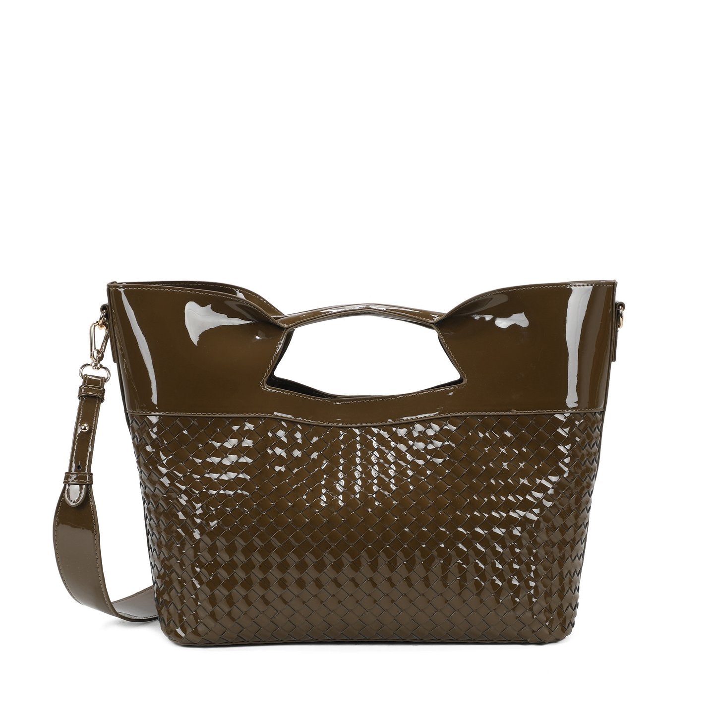 Sac à main Shopper en vernis et détails