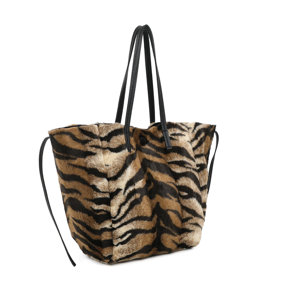 Sac à main Shopper imprimé animal