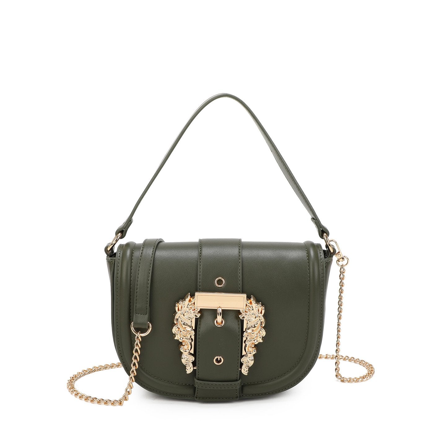 Sac bandoulière avec détails dorés