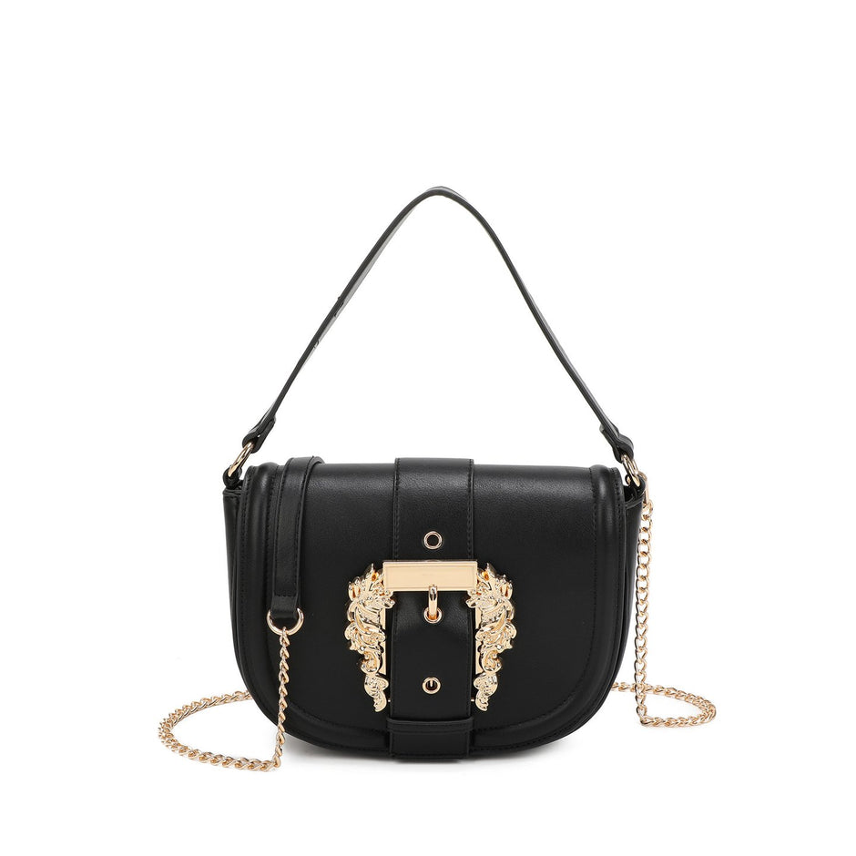 Sac bandoulière avec détails dorés
