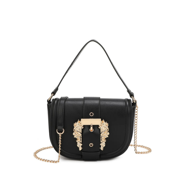 Sac bandoulière avec détails dorés