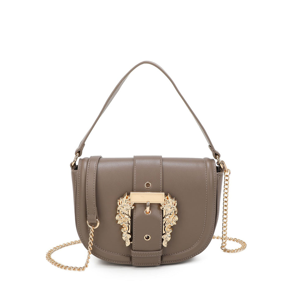 Sac bandoulière avec détails dorés