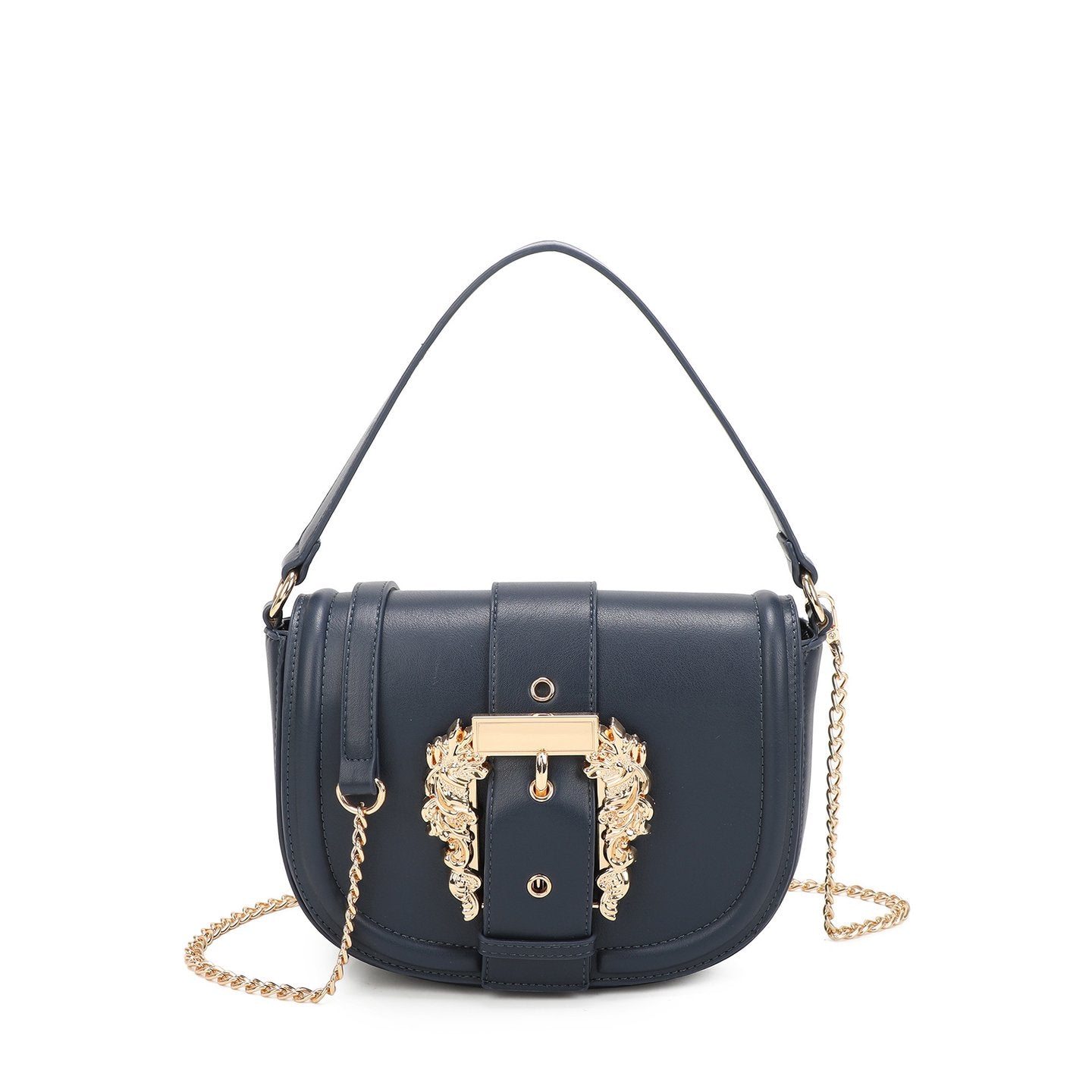 Sac bandoulière avec détails dorés