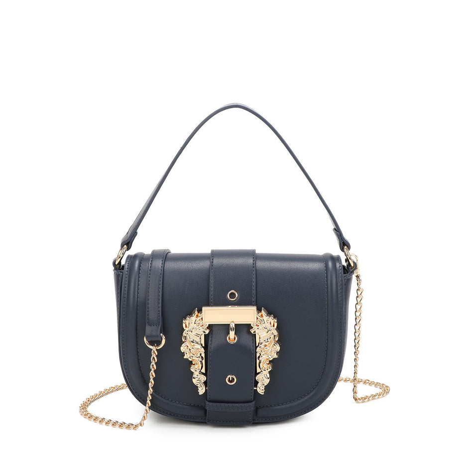 Sac bandoulière avec détails dorés