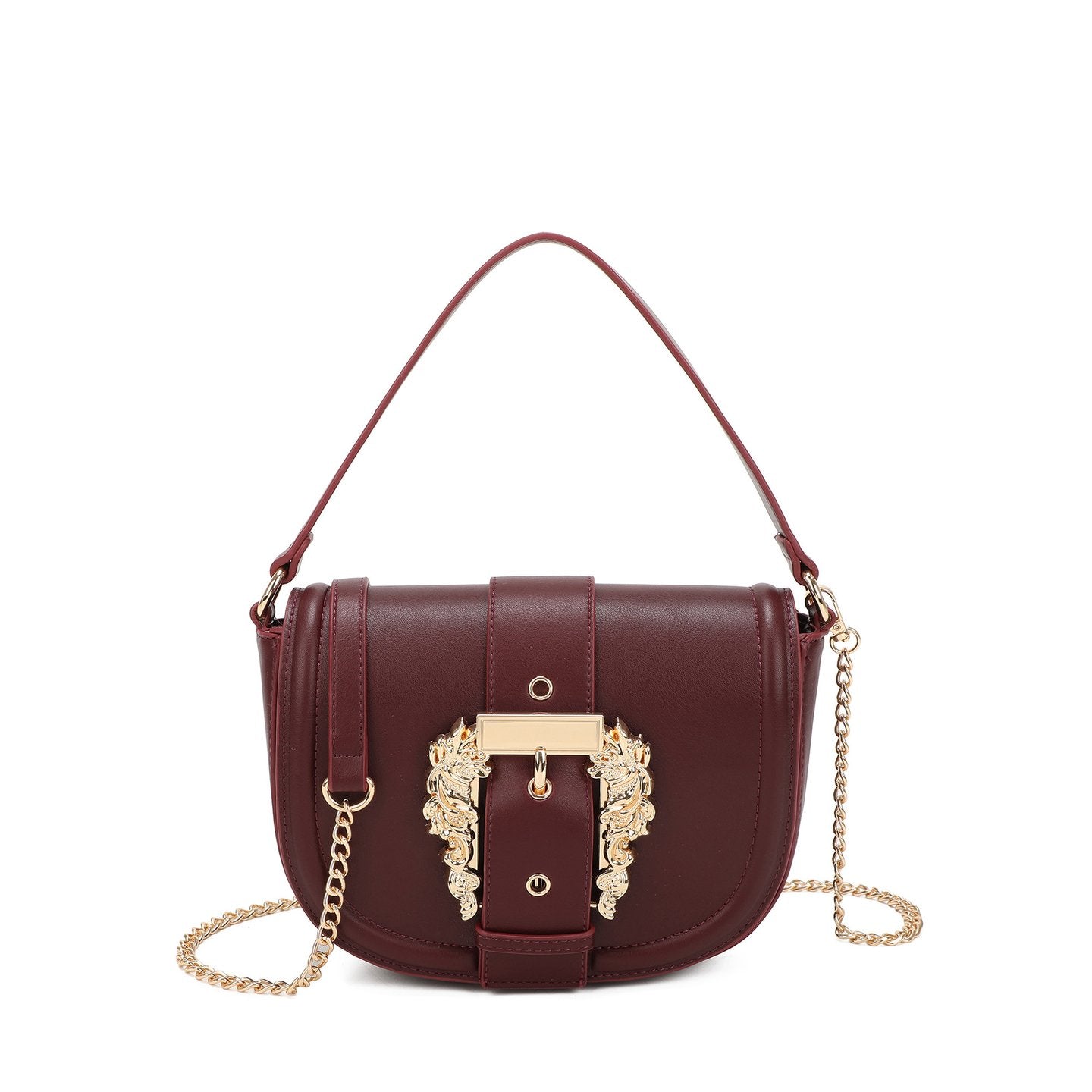 Sac bandoulière avec détails dorés