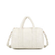 Sac bandoulière avec fourrure et vernis