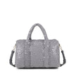 Sac bandoulière avec fourrure et vernis