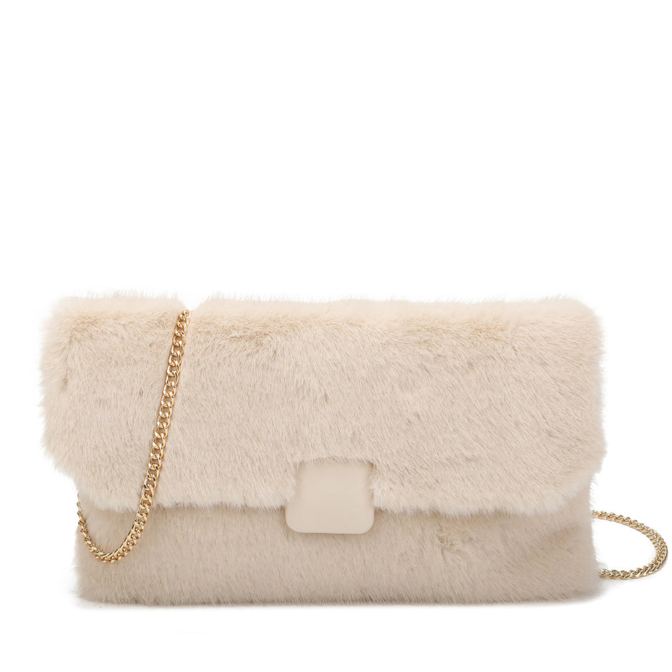 Sac bandoulière avec fourrure
