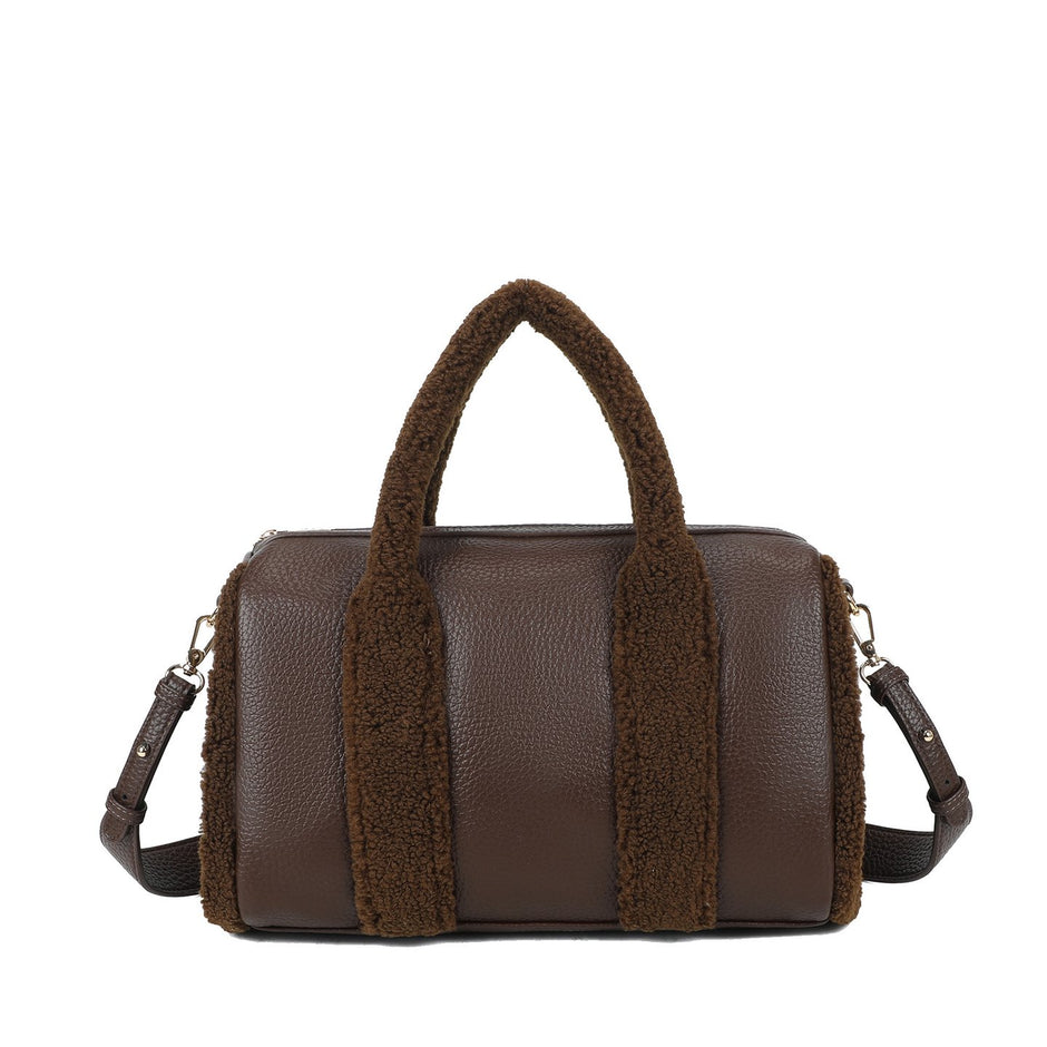 Sac bandoulière avec fourrure