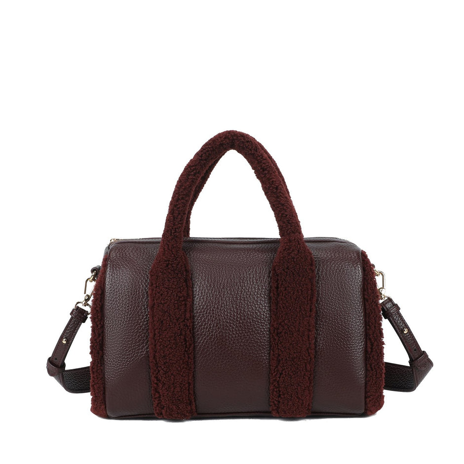 Sac bandoulière avec fourrure