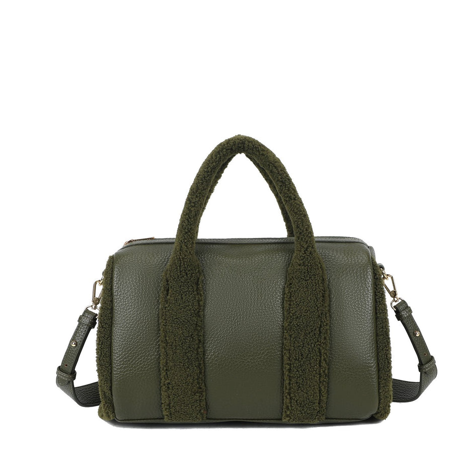Sac bandoulière avec fourrure