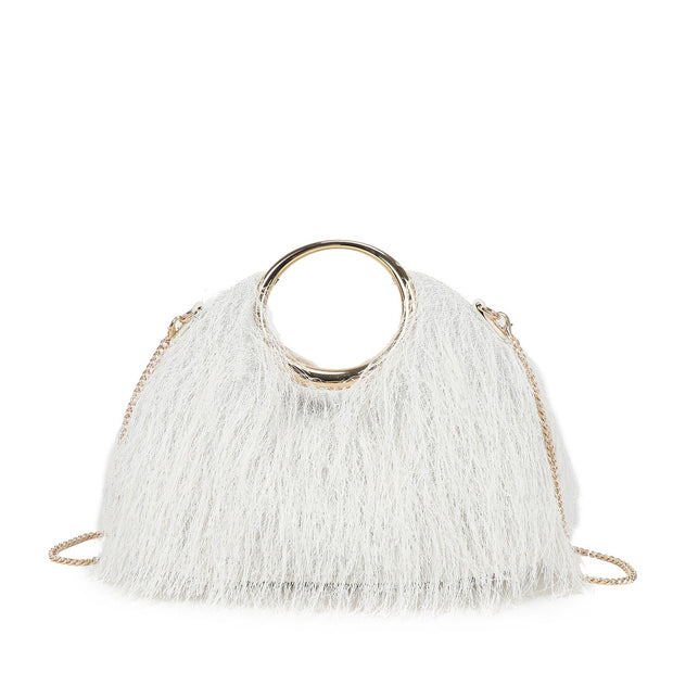 Sac bandoulière avec fourrure