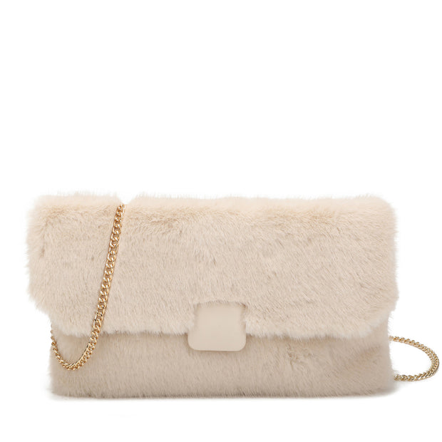 Sac bandoulière avec fourrure