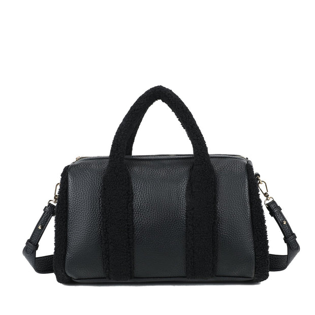 Sac bandoulière avec fourrure
