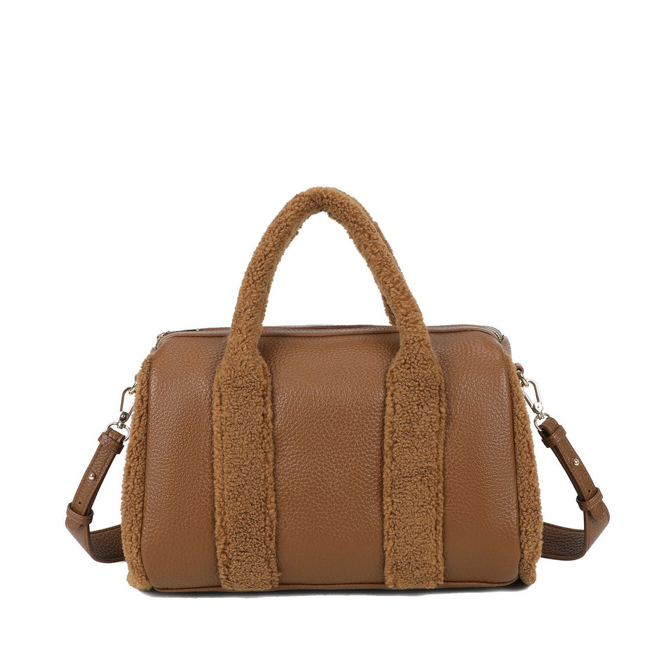Sac bandoulière avec fourrure