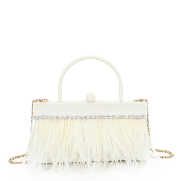 Sac bandoulière avec plumes
