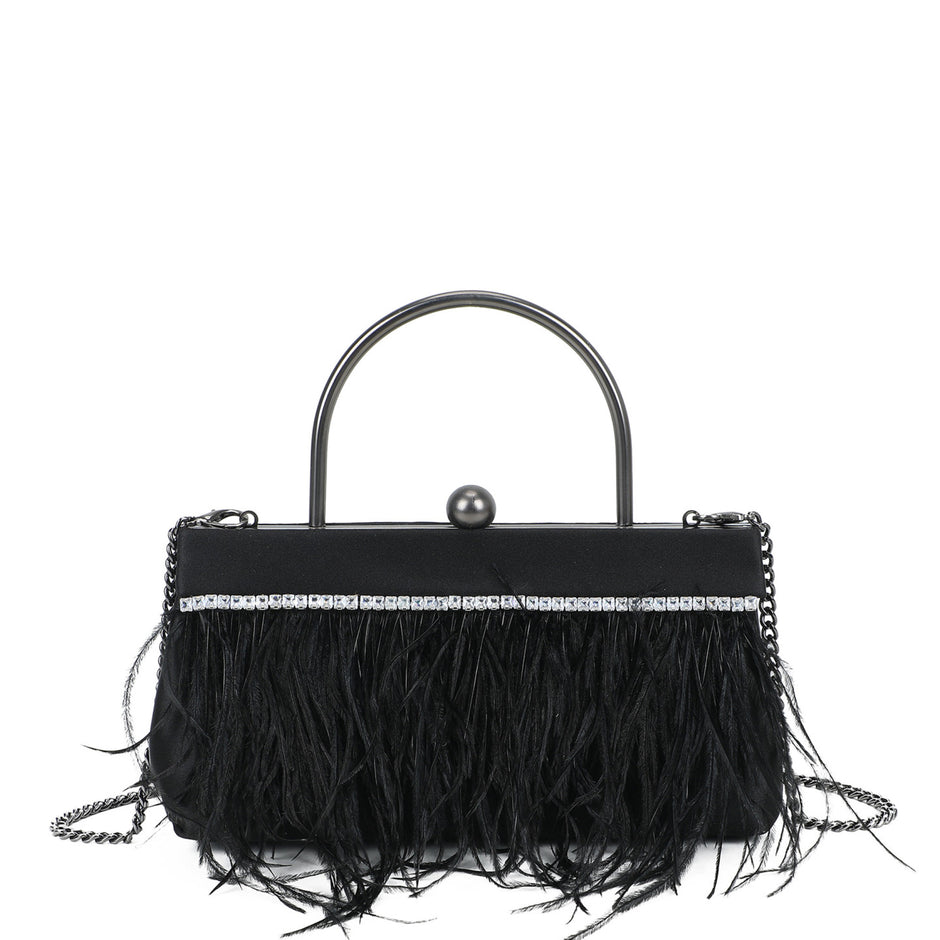 Sac bandoulière avec plumes