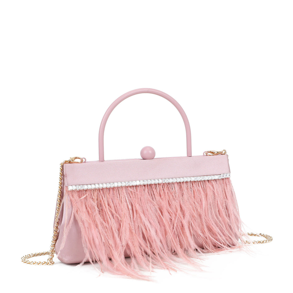 Sac bandoulière avec plumes