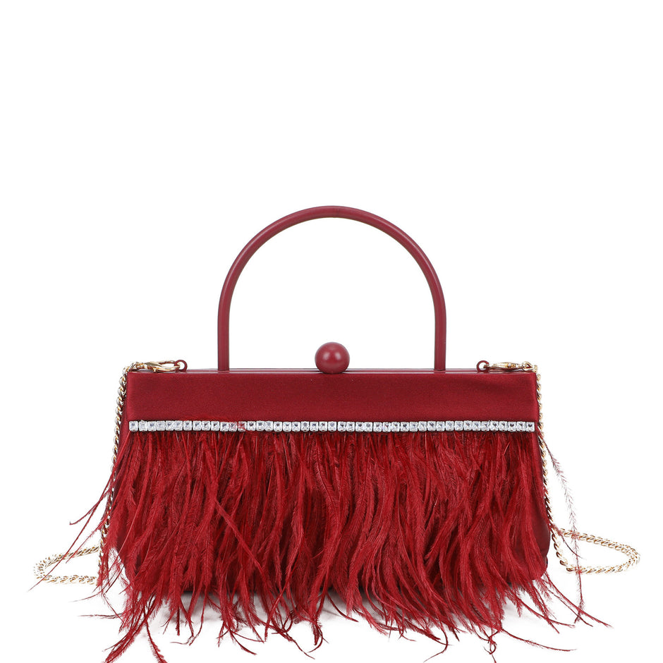 Sac bandoulière avec plumes