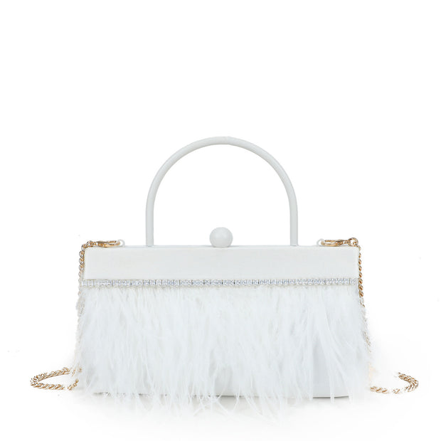 Sac bandoulière avec plumes