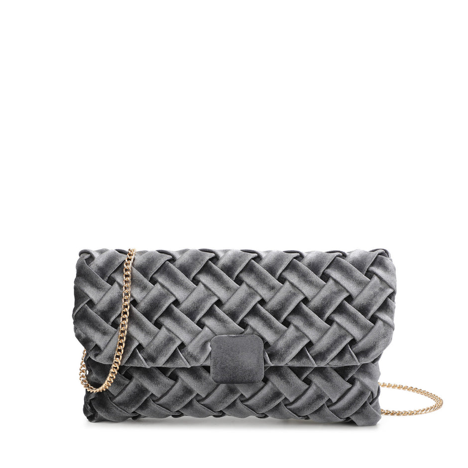 Sac bandoulière en tissu velouté
