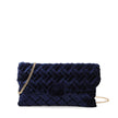 Sac bandoulière en tissu velouté
