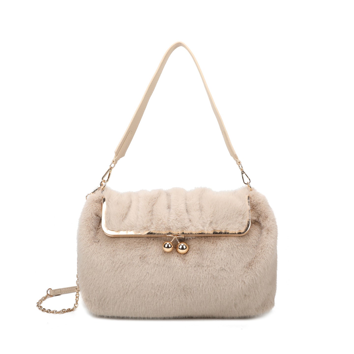 Sac épaule avec fourrure