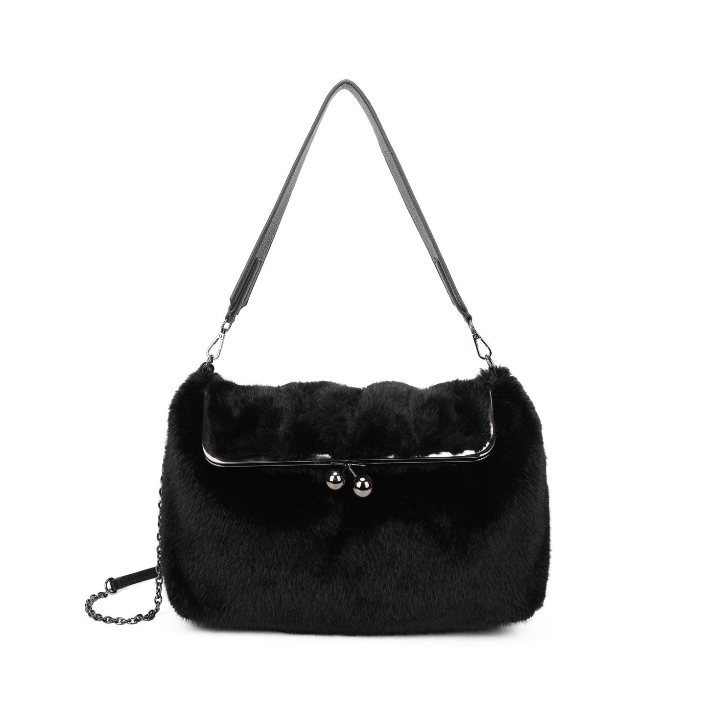 Sac épaule avec fourrure