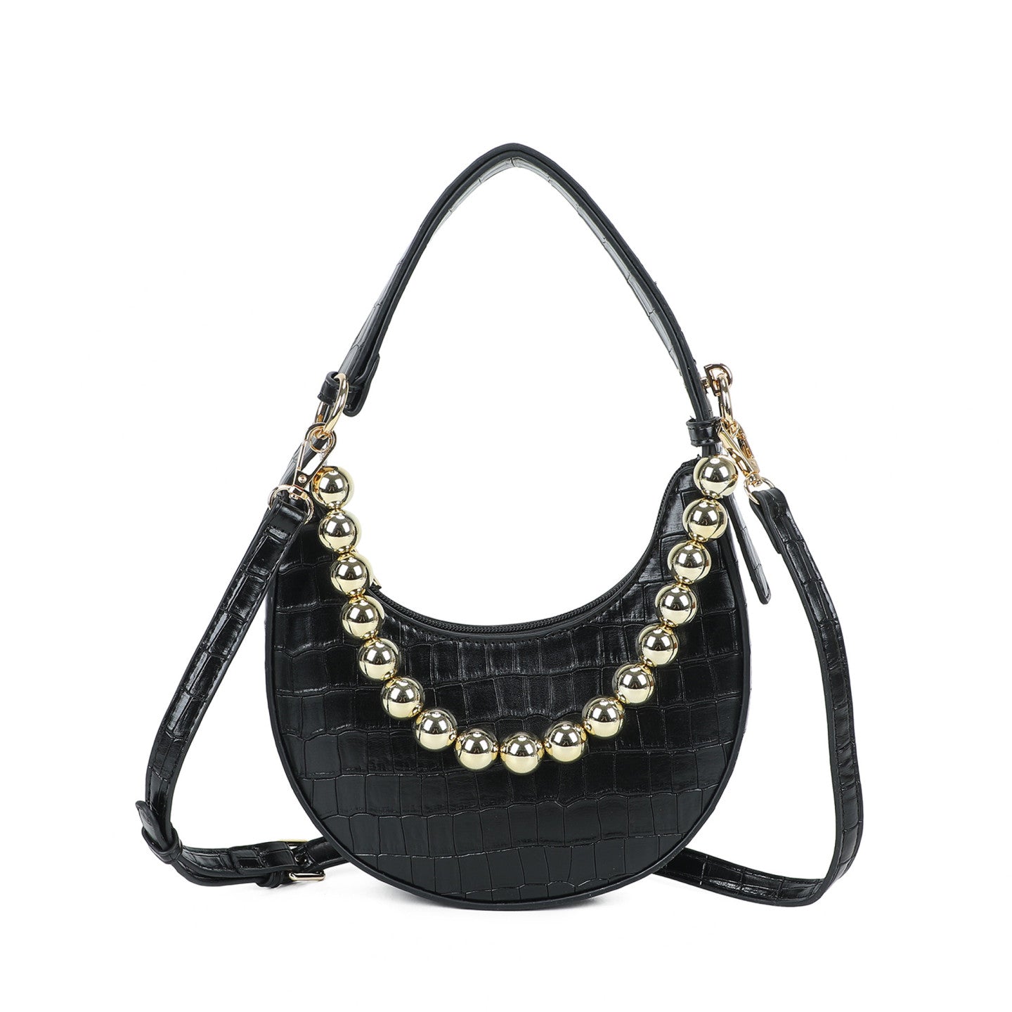 Sac épaule texture croco