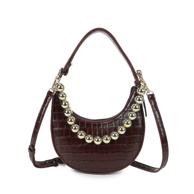 Sac épaule texture croco