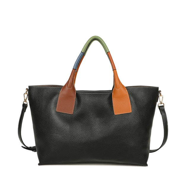 Sac shopper avec anse colorée