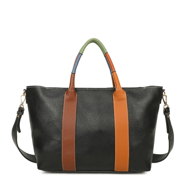 Sac shopper avec anse colorée
