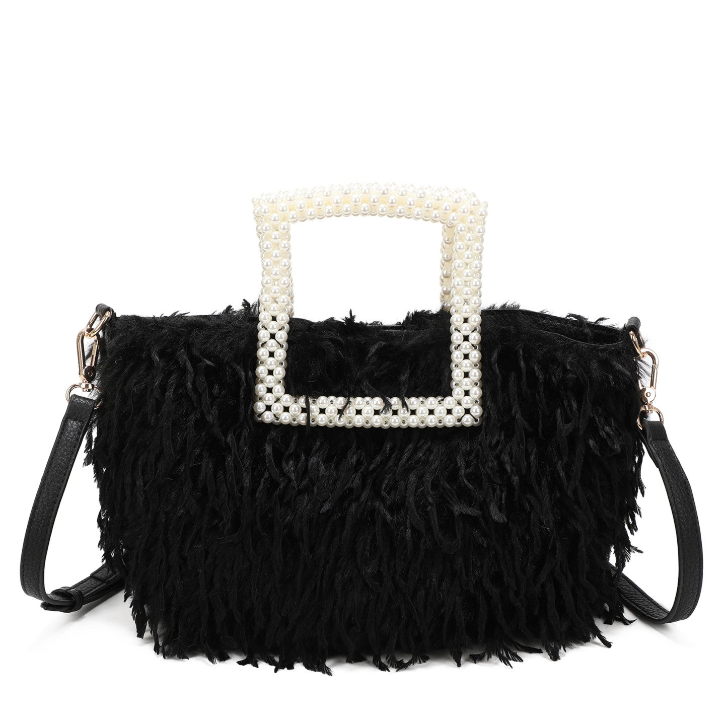 Sac shopper avec anse en perles