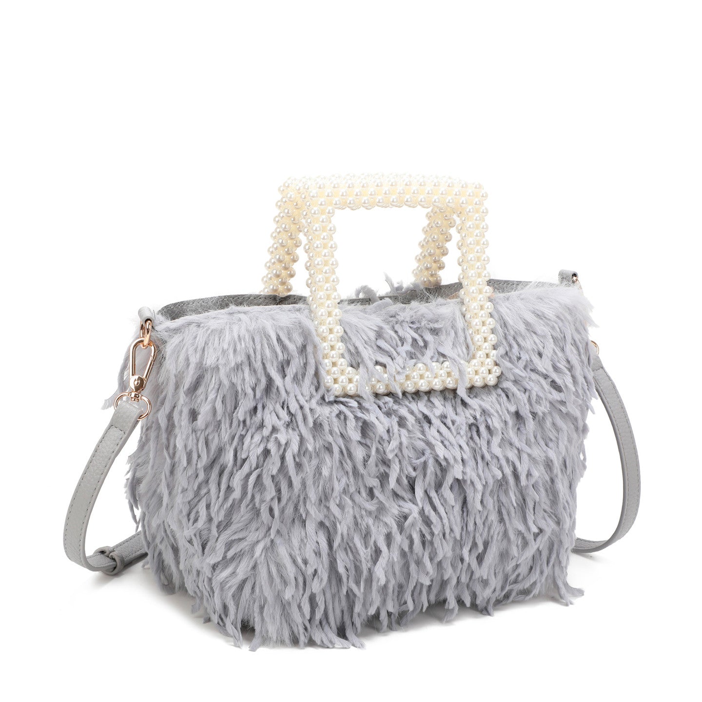 Sac shopper avec anse en perles