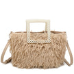 Sac shopper avec anse en perles